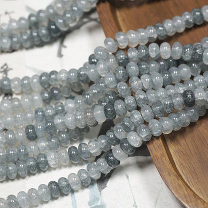 150pcs 5x8mm Imitation Jade, Agate, Abacus Beads, Loose Beads, Wheel Beads, Spacer Beads For DIY Jewelry Making, Bracelets, Keychains, Necklaces, Crafts Decoration