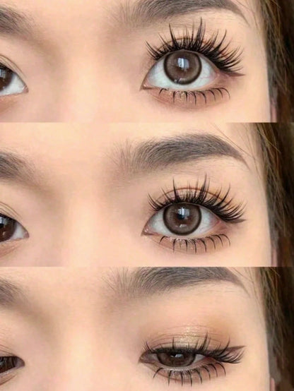 156PCS Pure Wild Little Devil Comic False Eyelash Clusters, Fluffy And Plump, Suitable For Daily Use, Weddings, Dating, Parties, Music Festivals, Christmas, Halloween, Reusable Eyelash Clusters, Segme