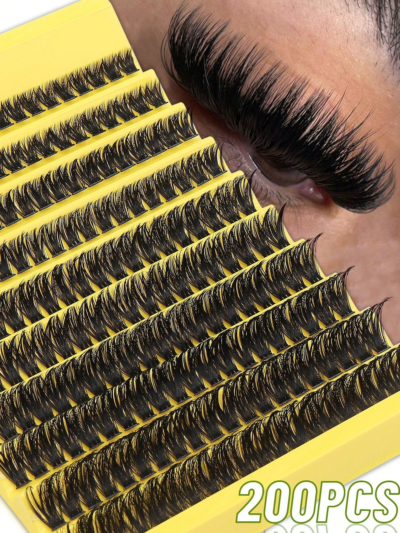 156PCS Pure Wild Little Devil Comic False Eyelash Clusters, Fluffy And Plump, Suitable For Daily Use, Weddings, Dating, Parties, Music Festivals, Christmas, Halloween, Reusable Eyelash Clusters, Segme
