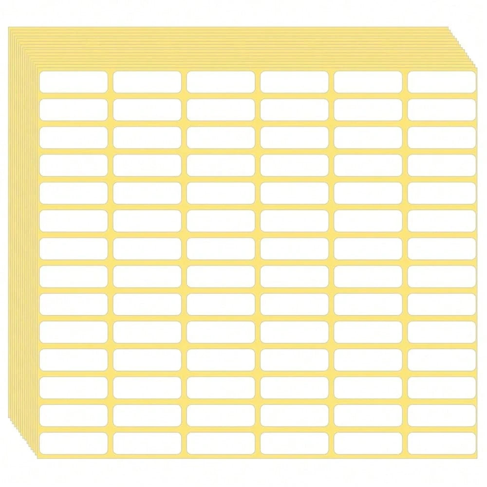 1680 Pcs Matte White Labels Blank Stickers Small Sticky Labels Removable Price Tags Labels Stickers For Jars Boxes Envelopes File Folders Schoolsss Office Home (10 X 20 Mm)