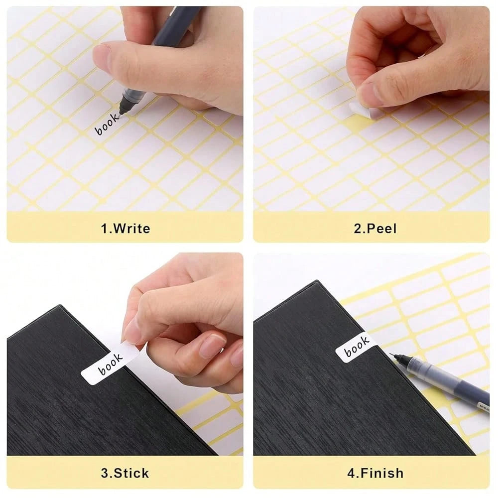 1680 Pcs Matte White Labels Blank Stickers Small Sticky Labels Removable Price Tags Labels Stickers For Jars Boxes Envelopes File Folders Schoolsss Office Home (10 X 20 Mm)