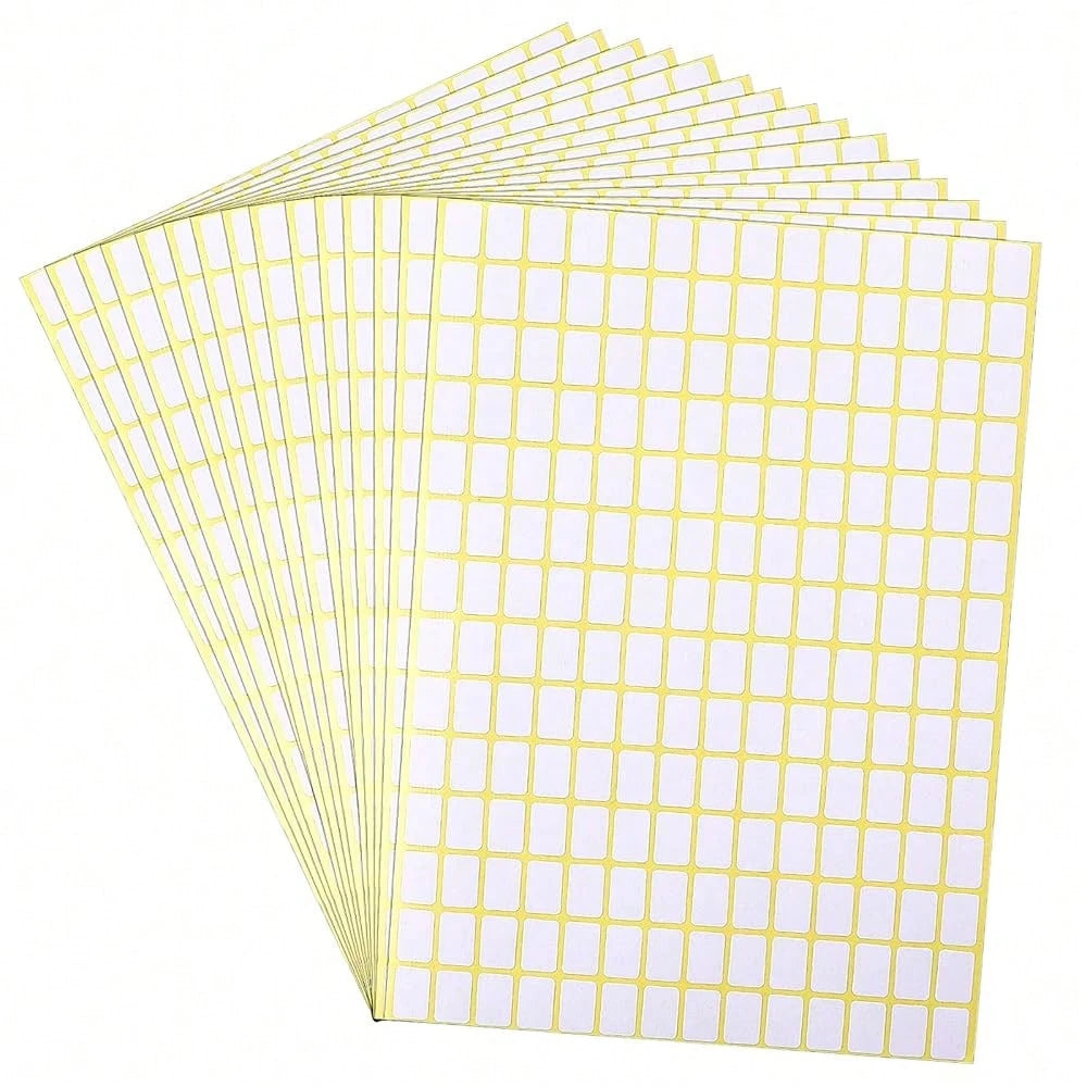 1680 Pcs Matte White Labels Blank Stickers Small Sticky Labels Removable Price Tags Labels Stickers For Jars Boxes Envelopes File Folders Schoolsss Office Home (10 X 20 Mm)