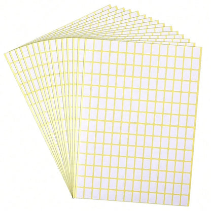 1680 Pcs Matte White Labels Blank Stickers Small Sticky Labels Removable Price Tags Labels Stickers For Jars Boxes Envelopes File Folders Schoolsss Office Home (10 X 20 Mm)