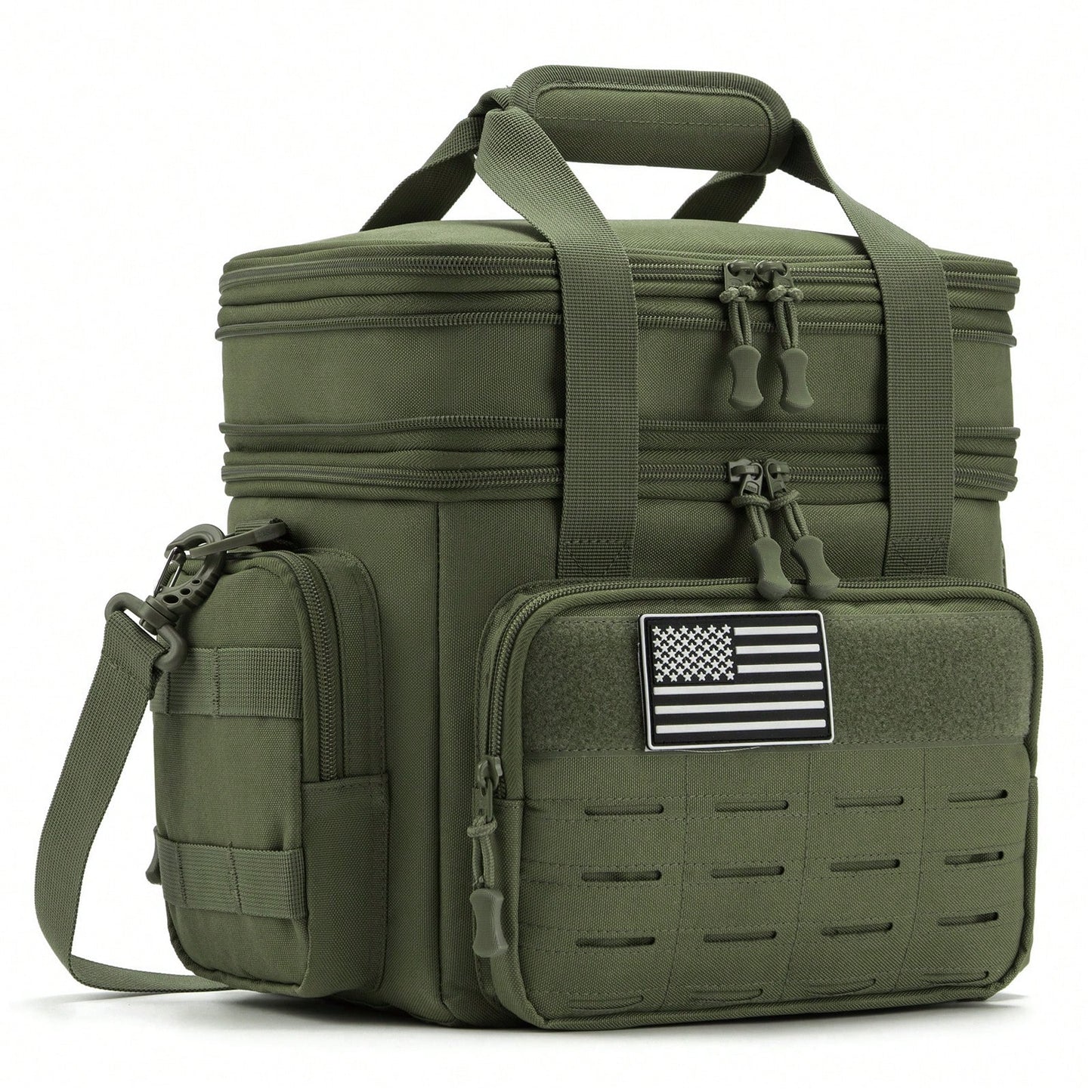 18L Unisex Large Capacity Tactical Insulated Lunch Cooler Bag With MOLLE Webbing For Work Office Camping Picnic Hiking Gym Beach Daily Outdoor Use
