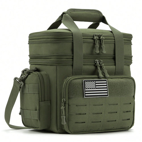 18L Unisex Large Capacity Tactical Insulated Lunch Cooler Bag With MOLLE Webbing For Work Office Camping Picnic Hiking Gym Beach Daily Outdoor Use