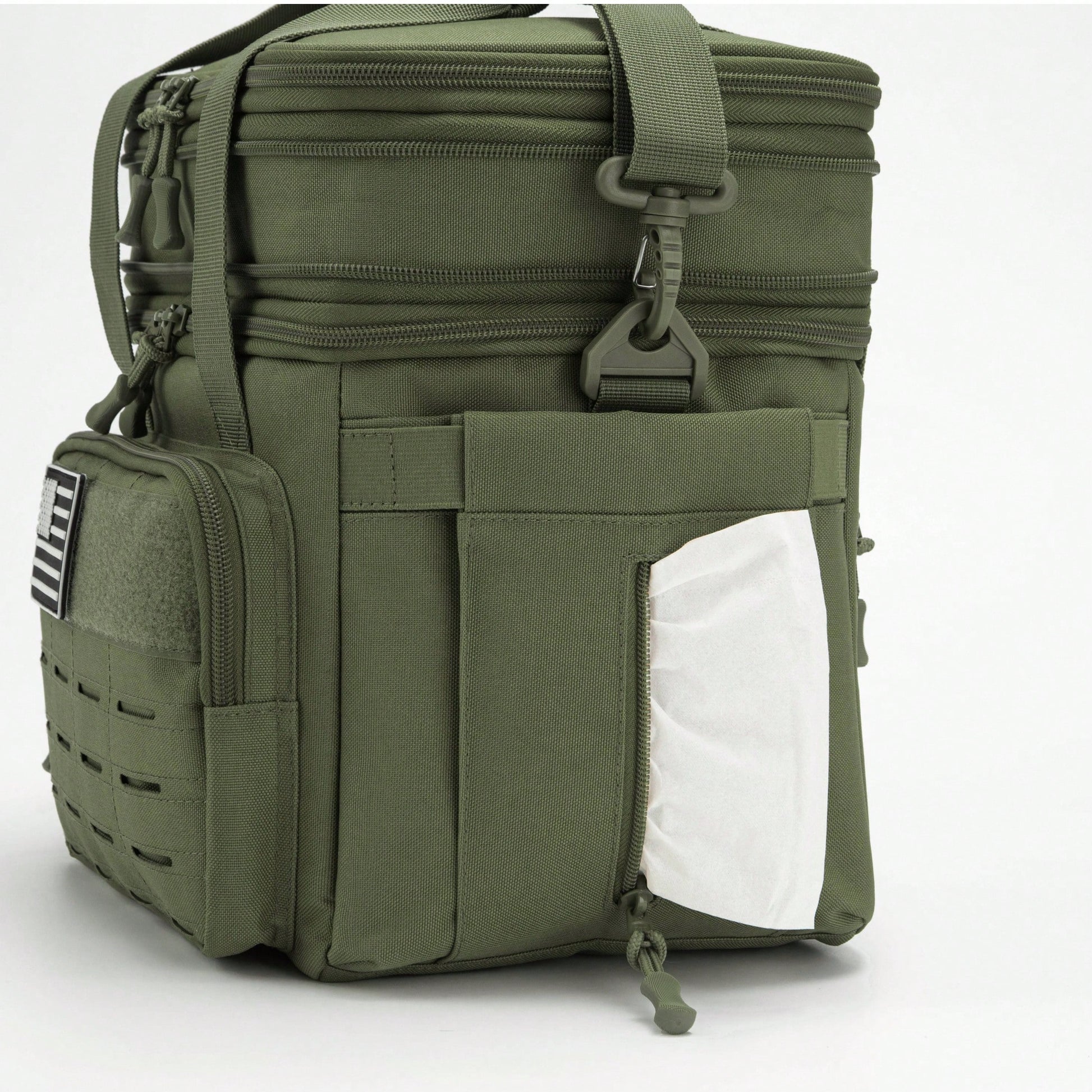 18L Unisex Large Capacity Tactical Insulated Lunch Cooler Bag With MOLLE Webbing For Work Office Camping Picnic Hiking Gym Beach Daily Outdoor Use