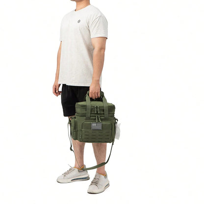 18L Unisex Large Capacity Tactical Insulated Lunch Cooler Bag With MOLLE Webbing For Work Office Camping Picnic Hiking Gym Beach Daily Outdoor Use