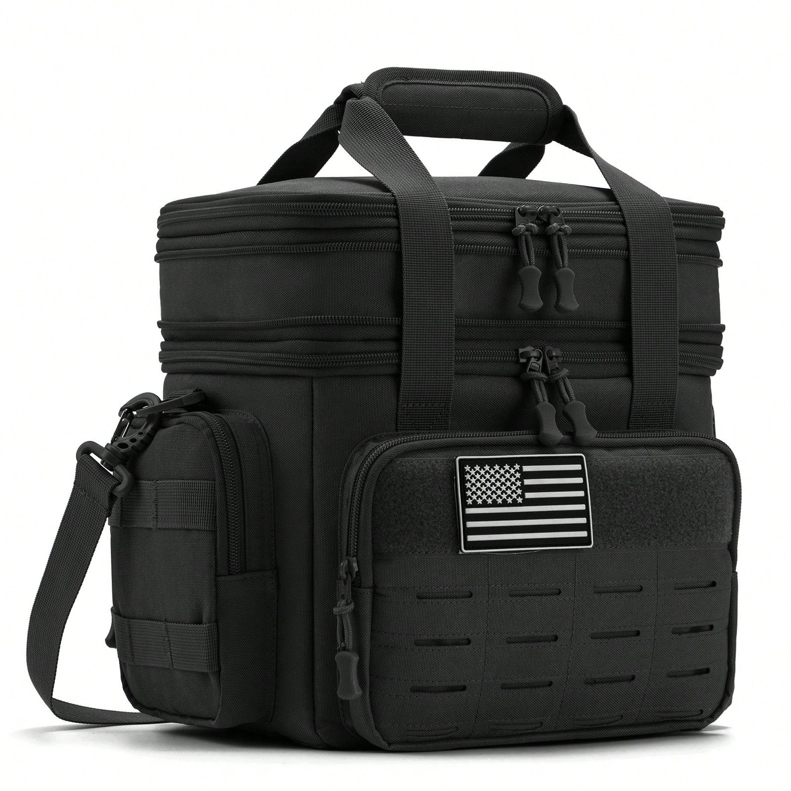 18L Unisex Large Capacity Tactical Insulated Lunch Cooler Bag With MOLLE Webbing For Work Office Camping Picnic Hiking Gym Beach Daily Outdoor Use
