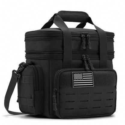 18L Unisex Large Capacity Tactical Insulated Lunch Cooler Bag With MOLLE Webbing For Work Office Camping Picnic Hiking Gym Beach Daily Outdoor Use