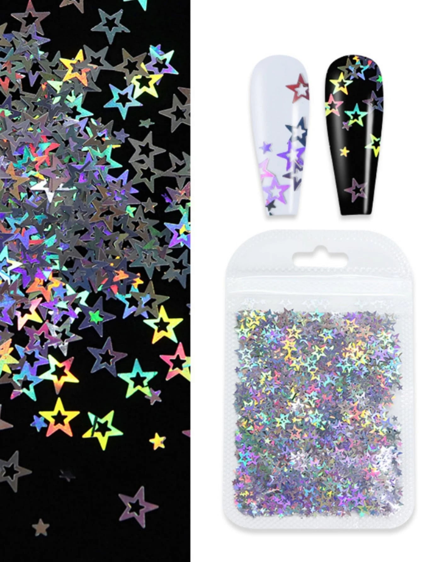 1Pack Star Design Nail Art Sequin Diy Nail Charms Nail Gems Nail Supplies Nails