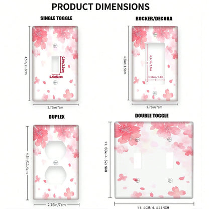 1pc 1Gang/2Gang Cherry Light Switch Covers Wall Plate Decorative Switchcover Electrical Switchplate Country Bathroom Decor