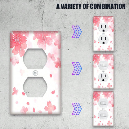 1pc 1Gang/2Gang Cherry Light Switch Covers Wall Plate Decorative Switchcover Electrical Switchplate Country Bathroom Decor