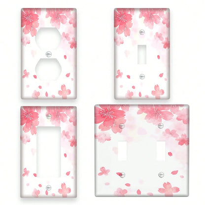 1pc 1Gang/2Gang Cherry Light Switch Covers Wall Plate Decorative Switchcover Electrical Switchplate Country Bathroom Decor