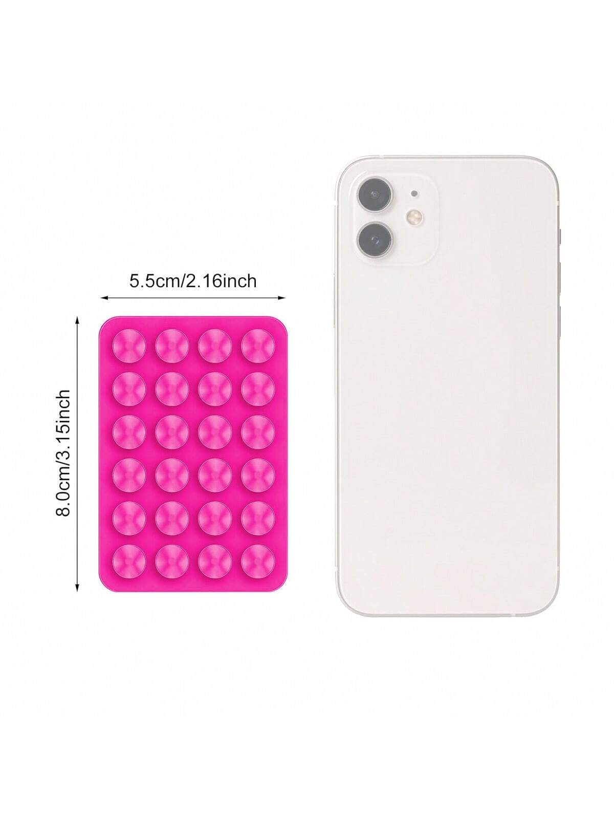 1pc 24pcs Square Silicone Suction Cup, Universal Phone Case Suction Cup, Tablet Computer, Power Bank Suction Cup Decoration DIY Accessory, 80*55MM