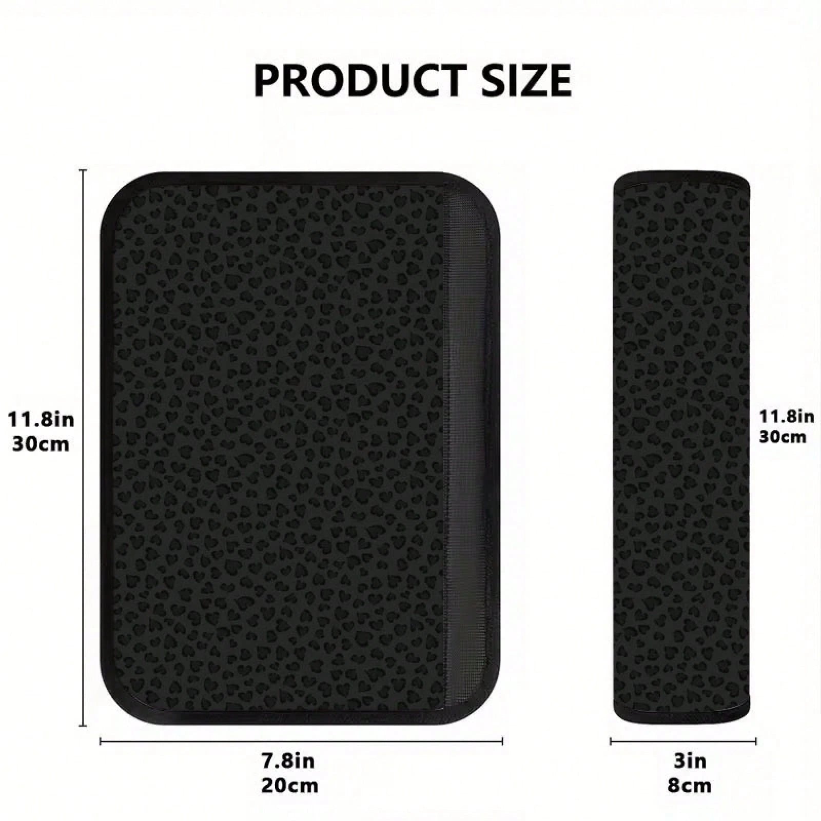 1pc/2pcs Modern Style Dark Leopard Print Pattern Car Seatbelt Shoulder Pad- Soft, Pressure-Resistant, Suitable For Cars, SUVs, Trucks- Durable And Easy To Clean, Fashionable Design For Men And Women