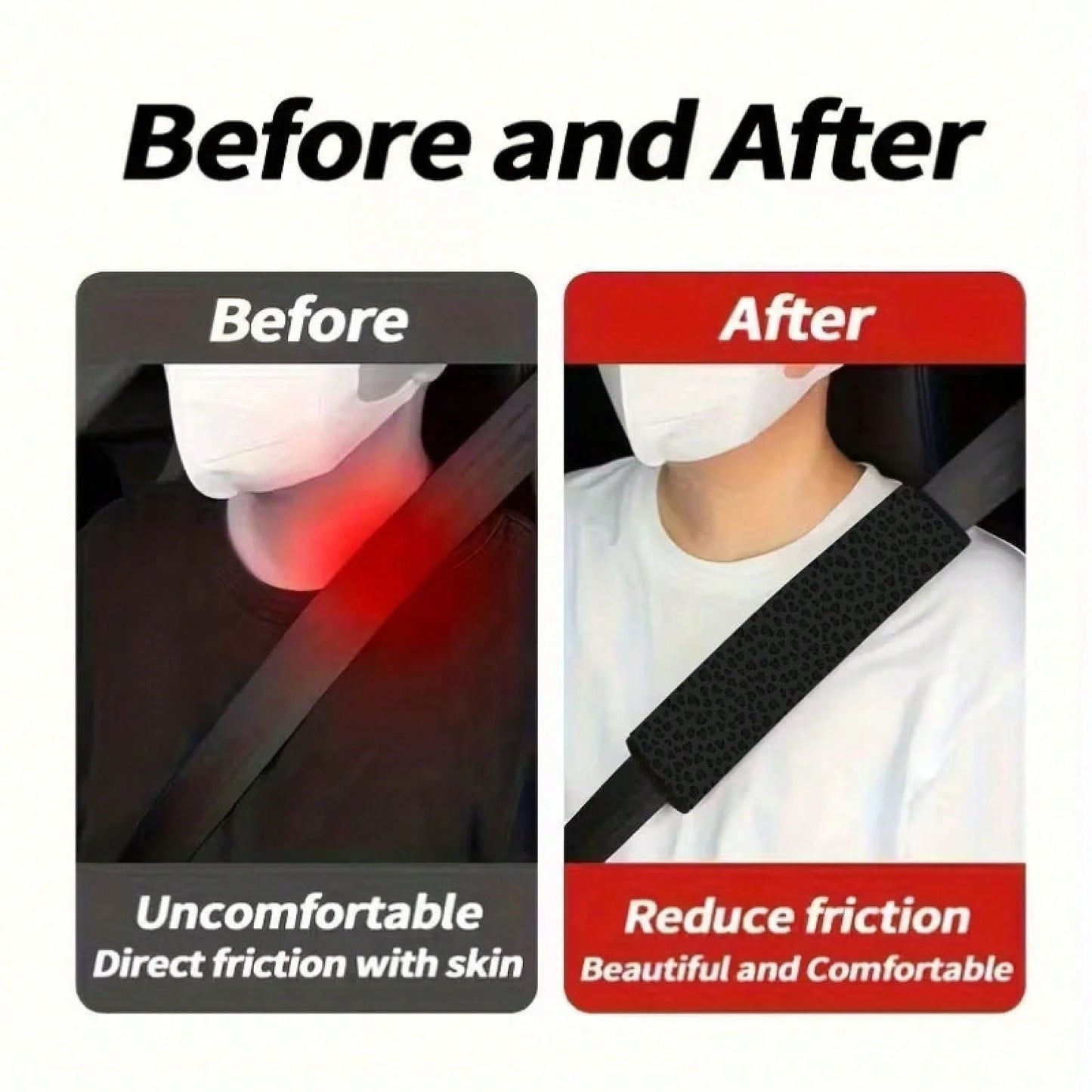 1pc/2pcs Modern Style Dark Leopard Print Pattern Car Seatbelt Shoulder Pad- Soft, Pressure-Resistant, Suitable For Cars, SUVs, Trucks- Durable And Easy To Clean, Fashionable Design For Men And Women