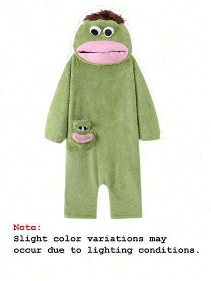 1pc/2pcs Premium Coral Fleece Funny Bathrobe, Suitable For Role Play And Luxury Leisure, Unisex Sleepwear