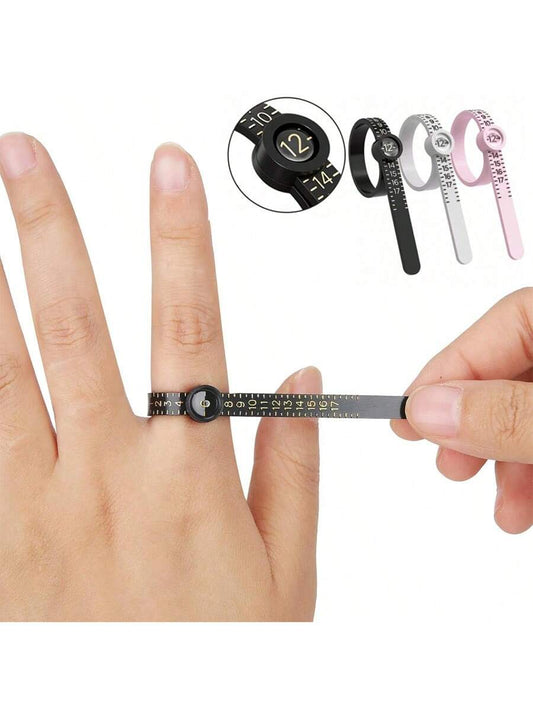 1pc/2pcs Ring Sizer Gauge- US Size 1-17, Reusable Ring Finger Measure Adjuster With Magnifier, Valentine's Day Ring Sizing Tool