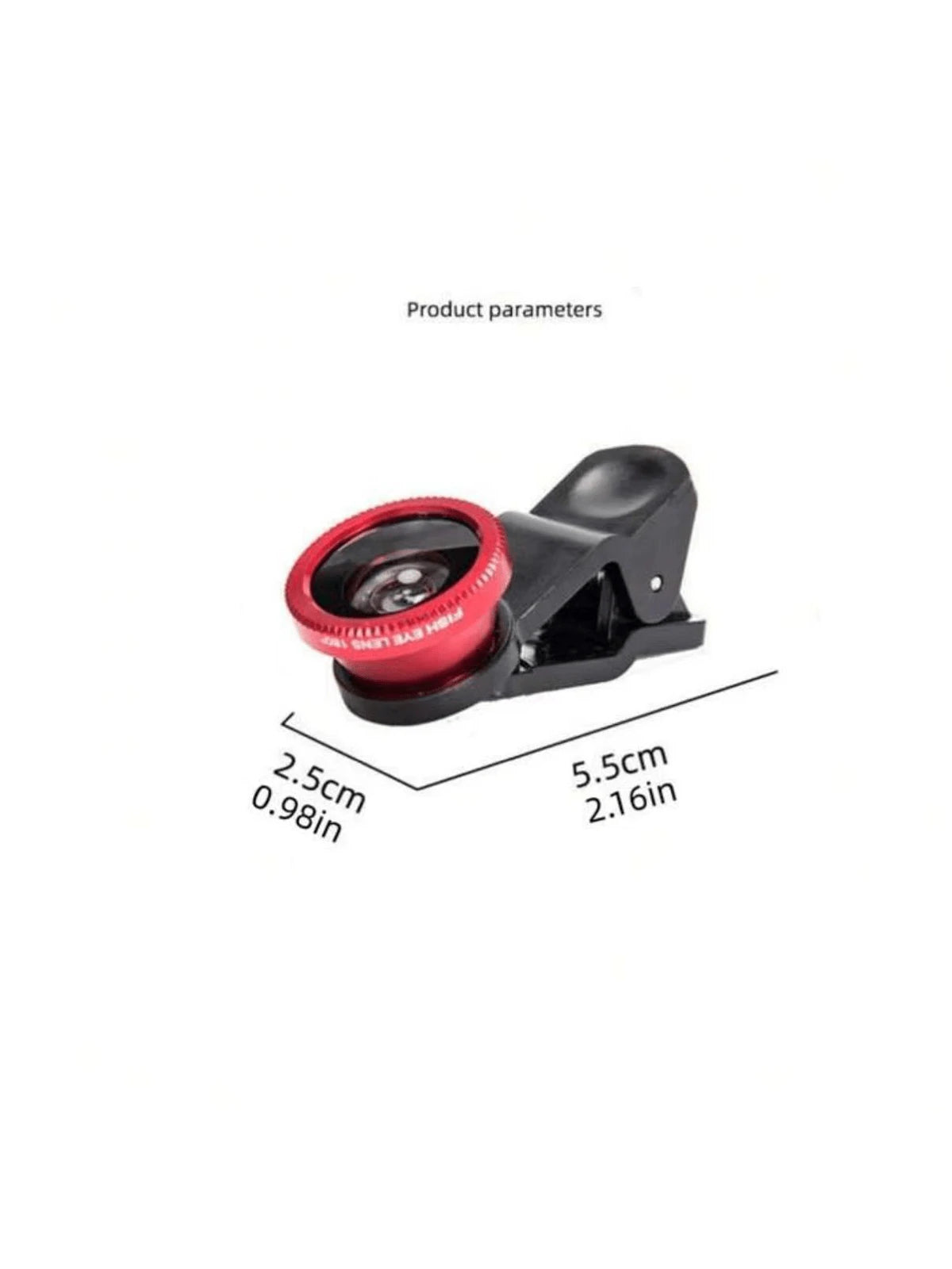1pc 3-In-1 Mobile Phone Lens With Macro, Fish-Eye And Telephoto Functions, 180° Wide Angle, Selfie Stick Accessory
