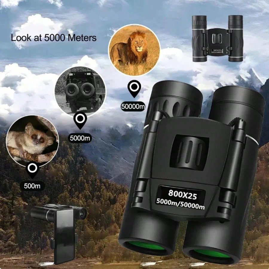 1PC 40X High Magnification Binoculars With 22mm Objective Lens Diameter, Designed For Users Seeking High-Definition Long-Distance Viewing Experience, Whether For Outdoor Exploration, Concert Stargazin