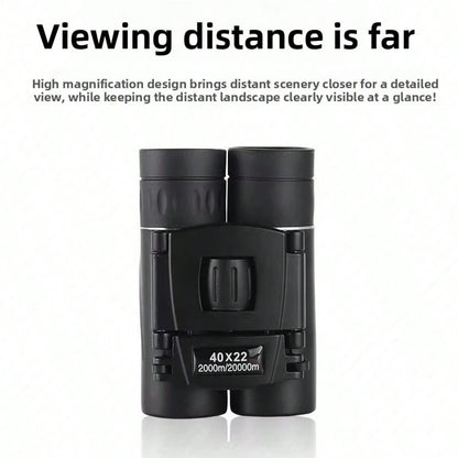 1PC 40X High Magnification Binoculars With 22mm Objective Lens Diameter, Designed For Users Seeking High-Definition Long-Distance Viewing Experience, Whether For Outdoor Exploration, Concert Stargazin