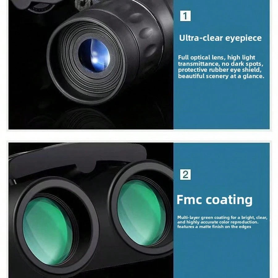 1PC 40X High Magnification Binoculars With 22mm Objective Lens Diameter, Designed For Users Seeking High-Definition Long-Distance Viewing Experience, Whether For Outdoor Exploration, Concert Stargazin