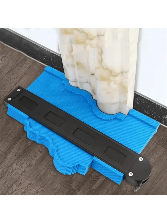 1pc 5-Inch/10-Inch Contour Gauge Duplicator Tool, Adjustable, For Precise Replication Of Asymmetric Shapes, With Corner Contour Measuring Ruler, For Wood Pattern, Carpet, Tile, And Laminate, Diy Woodw