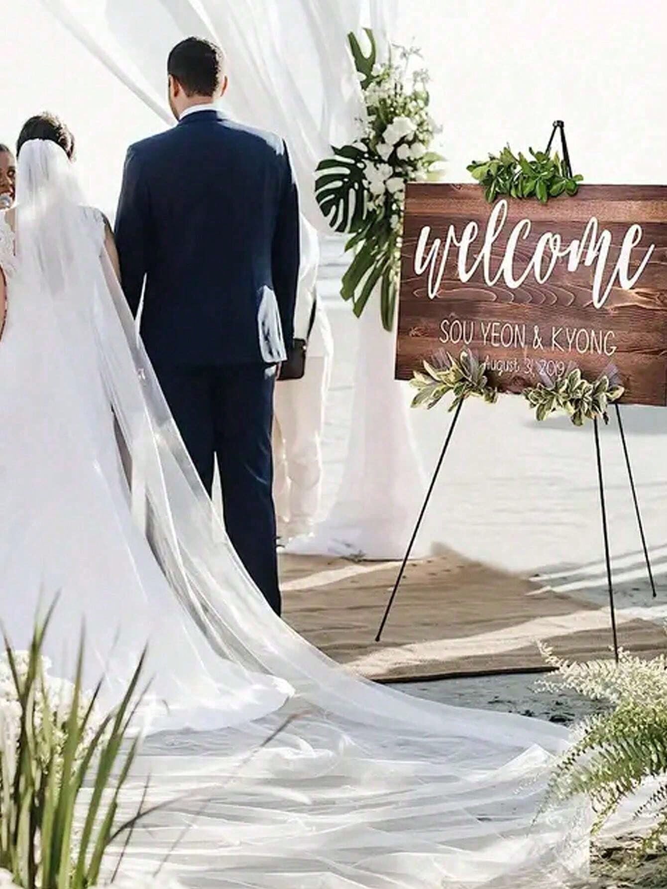 1PC 66inch Foldable Easel Stand, Baby Shower Sign Easel Stand- Portable Display Stand- Holds 5lbs" For Baby Shower Party Banner And Poster Display Adjustable Metal Tripod Ground And Tabletop Easel S