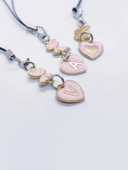 1pc A-Z Letter & Elegant Butterfly Design Phone Charm- Durable Alloy Material, Suitable As Gift For Friends, Girlfriends, Birthday, For Phone, Phone Charm, Girlfriend Gift, Elegant Accessory