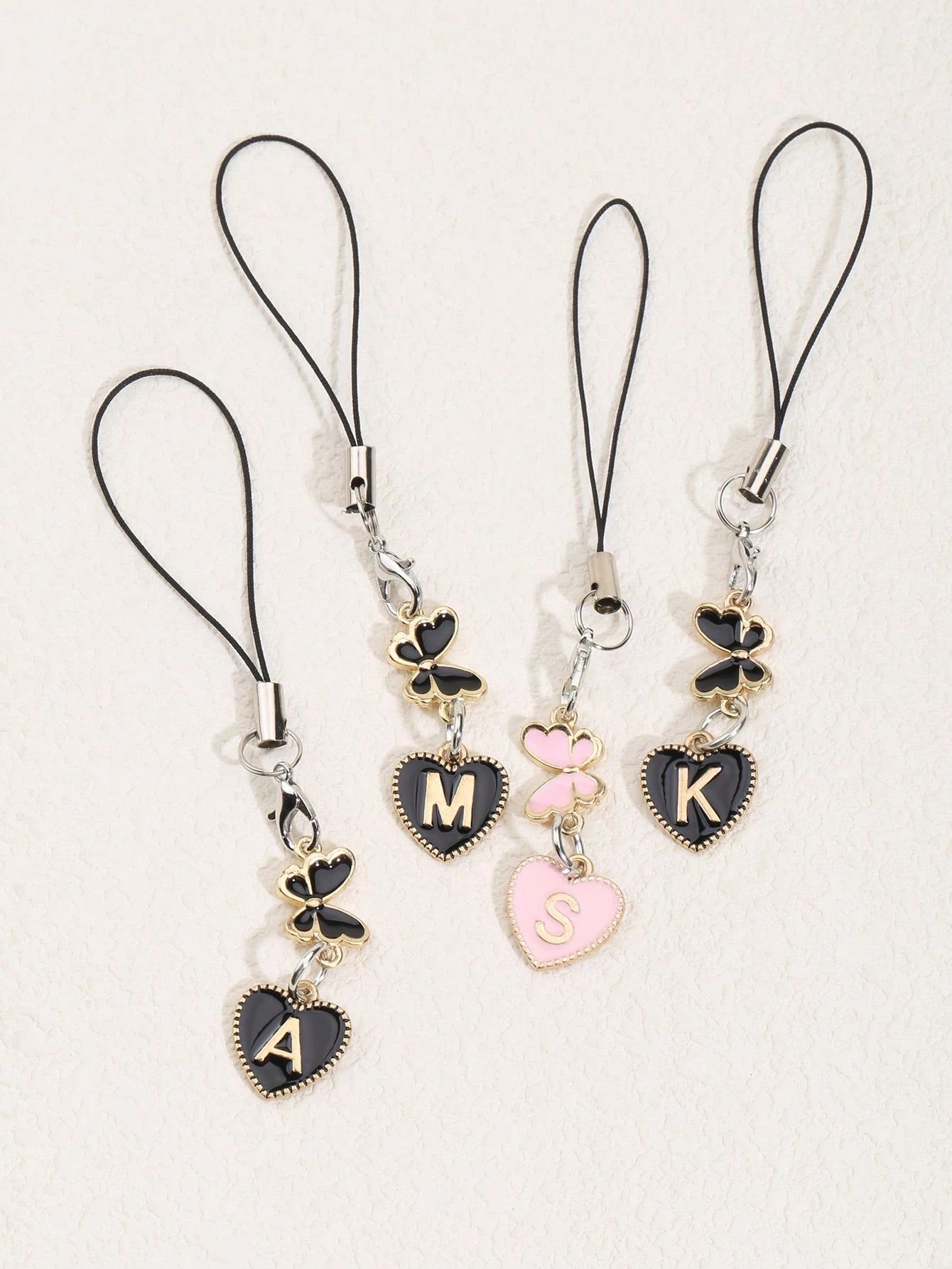 1pc A-Z Letter & Elegant Butterfly Design Phone Charm- Durable Alloy Material, Suitable As Gift For Friends, Girlfriends, Birthday, For Phone, Phone Charm, Girlfriend Gift, Elegant Accessory