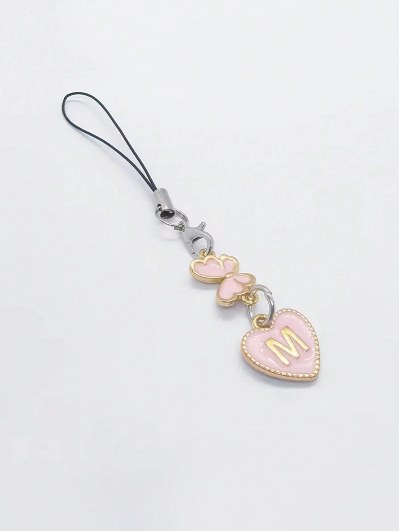 1pc A-Z Letter & Elegant Butterfly Design Phone Charm- Durable Alloy Material, Suitable As Gift For Friends, Girlfriends, Birthday, For Phone, Phone Charm, Girlfriend Gift, Elegant Accessory