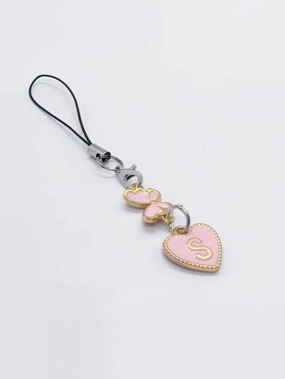1pc A-Z Letter & Elegant Butterfly Design Phone Charm- Durable Alloy Material, Suitable As Gift For Friends, Girlfriends, Birthday, For Phone, Phone Charm, Girlfriend Gift, Elegant Accessory