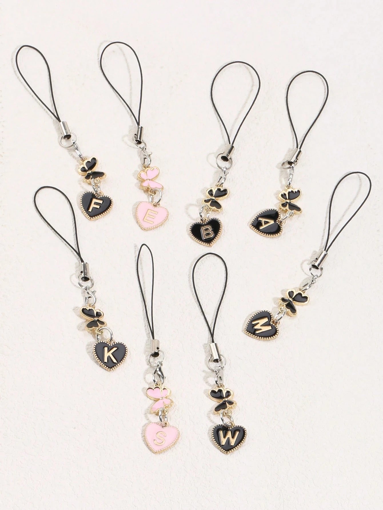 1pc A-Z Letter & Elegant Butterfly Design Phone Charm- Durable Alloy Material, Suitable As Gift For Friends, Girlfriends, Birthday, For Phone, Phone Charm, Girlfriend Gift, Elegant Accessory