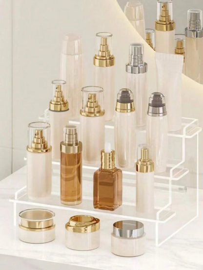1pc Acrylic Cosmetic Storage Box, Multi-Tiered Transparent Display Rack, Suitable For Perfumes, Jewelry, Skincare Products, Cosmetics, Bathrooms