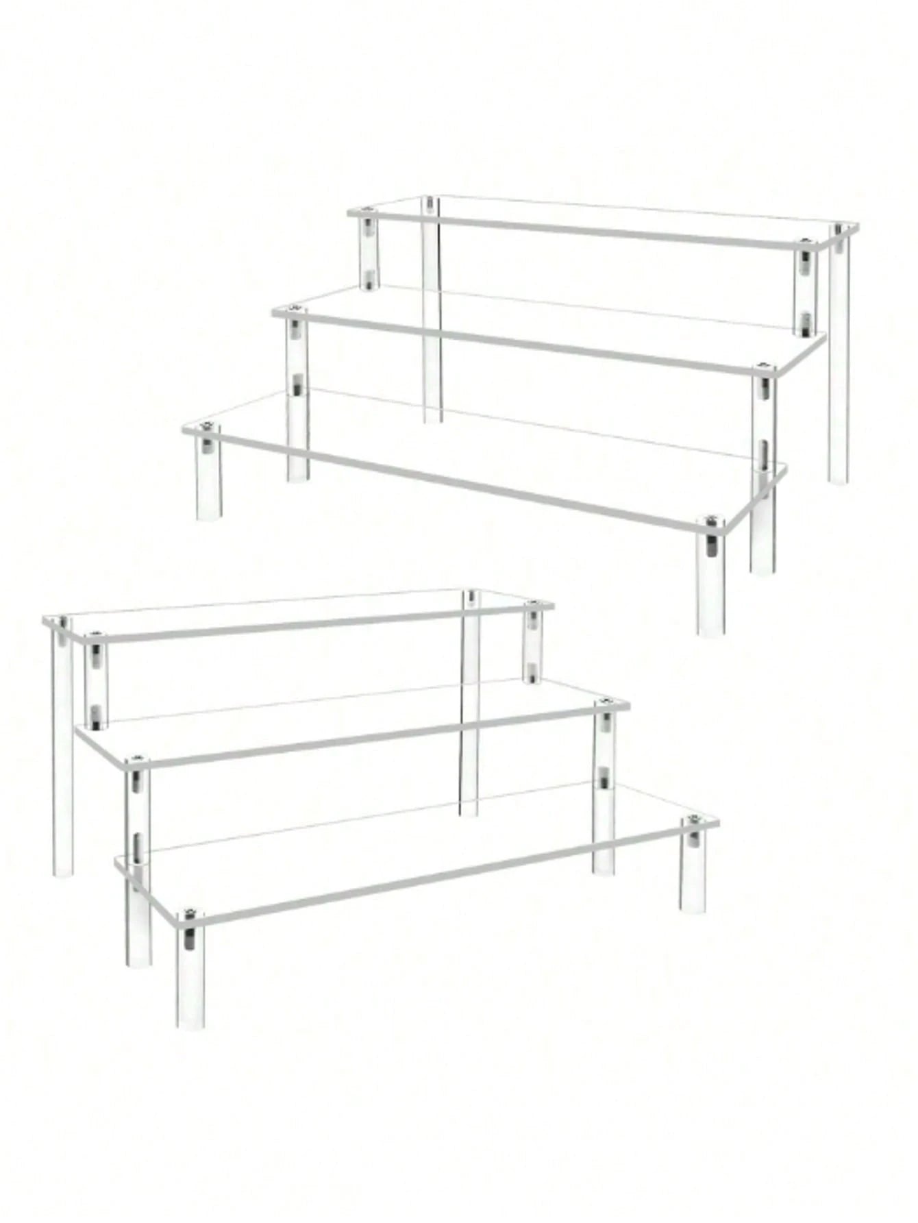 1pc Acrylic Cosmetic Storage Box, Multi-Tiered Transparent Display Rack, Suitable For Perfumes, Jewelry, Skincare Products, Cosmetics, Bathrooms
