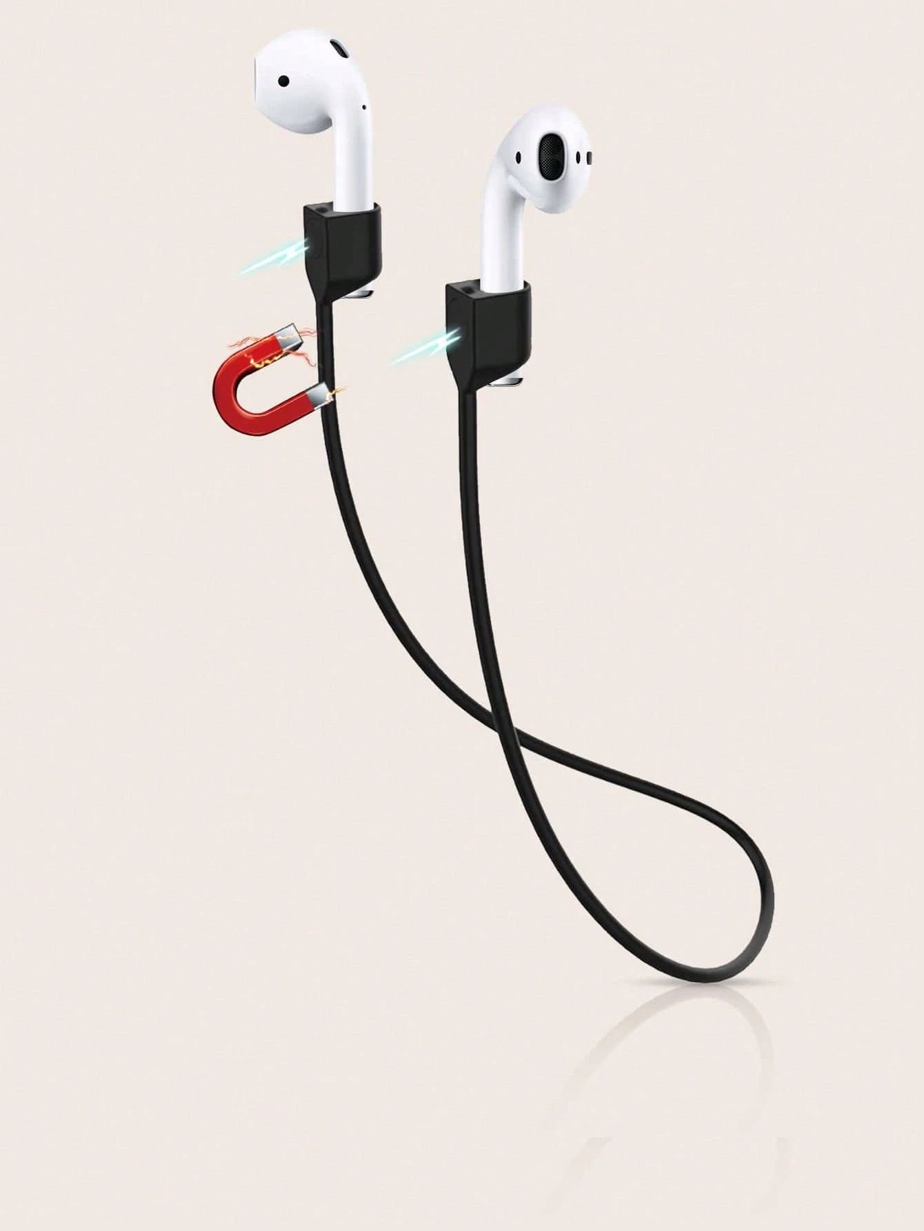 1pc Anti-Loss Rope Compatible With Apple AirPods, Magnetic Wireless Bluetooth Earphones Silicone Hanging Rope With Strong Adsorption, Anti-Loss Line