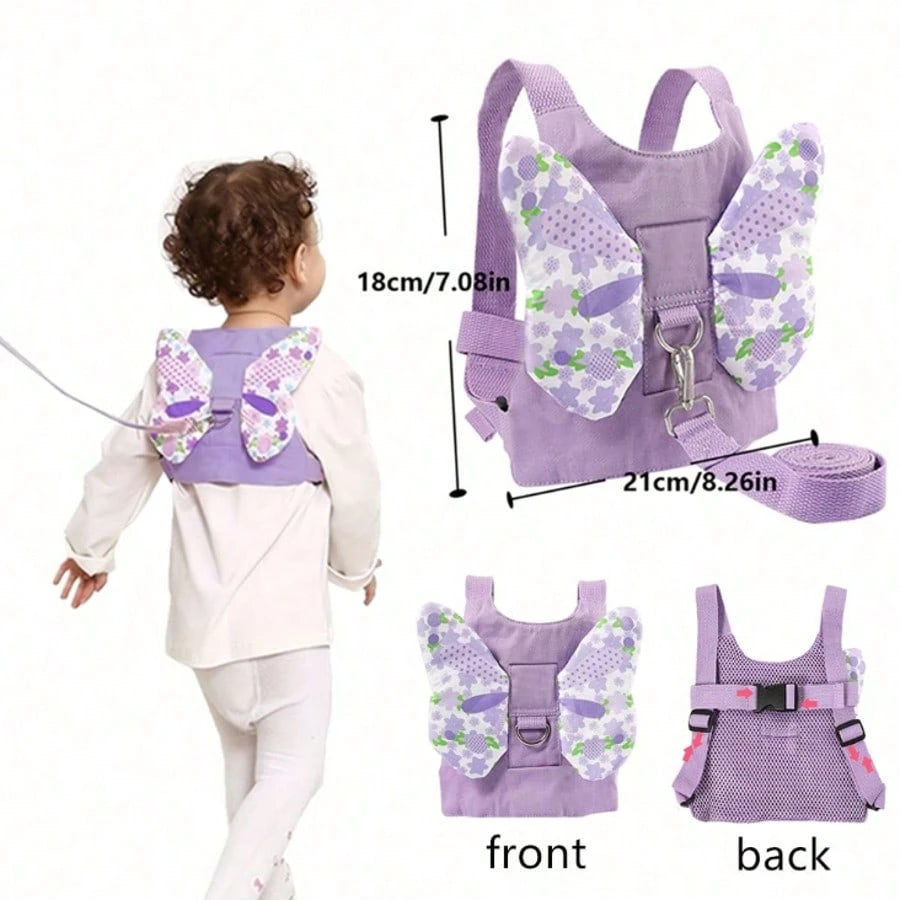 1pc Anti-Lost Toddler Backpack Leash, Child Safety Harness Strap With Butterfly Design