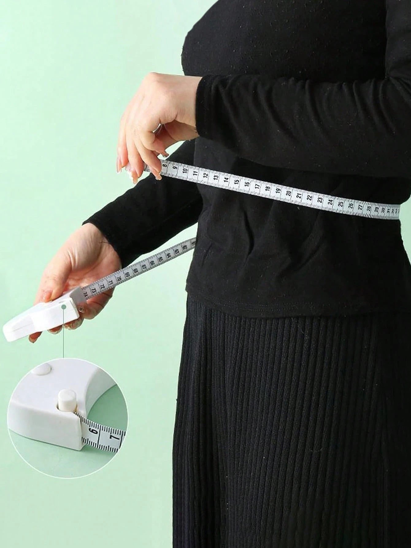 1PC Automatic High-Precision Measurement Of Three Circumference Ruler Fitness Ruler Waist Circumference Arm Circumference Hip Circumference Soft Ruler Multifunctional Automatic Tape Measure