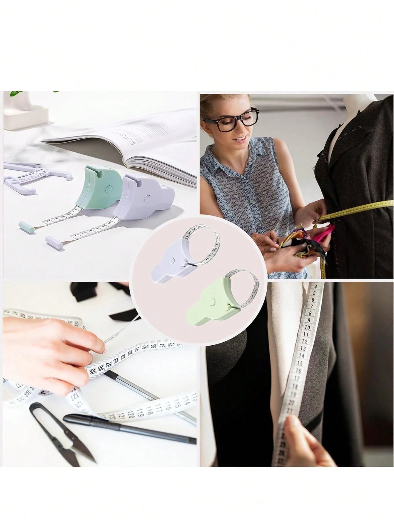 1PC Automatic High-Precision Measurement Of Three Circumference Ruler Fitness Ruler Waist Circumference Arm Circumference Hip Circumference Soft Ruler Multifunctional Automatic Tape Measure