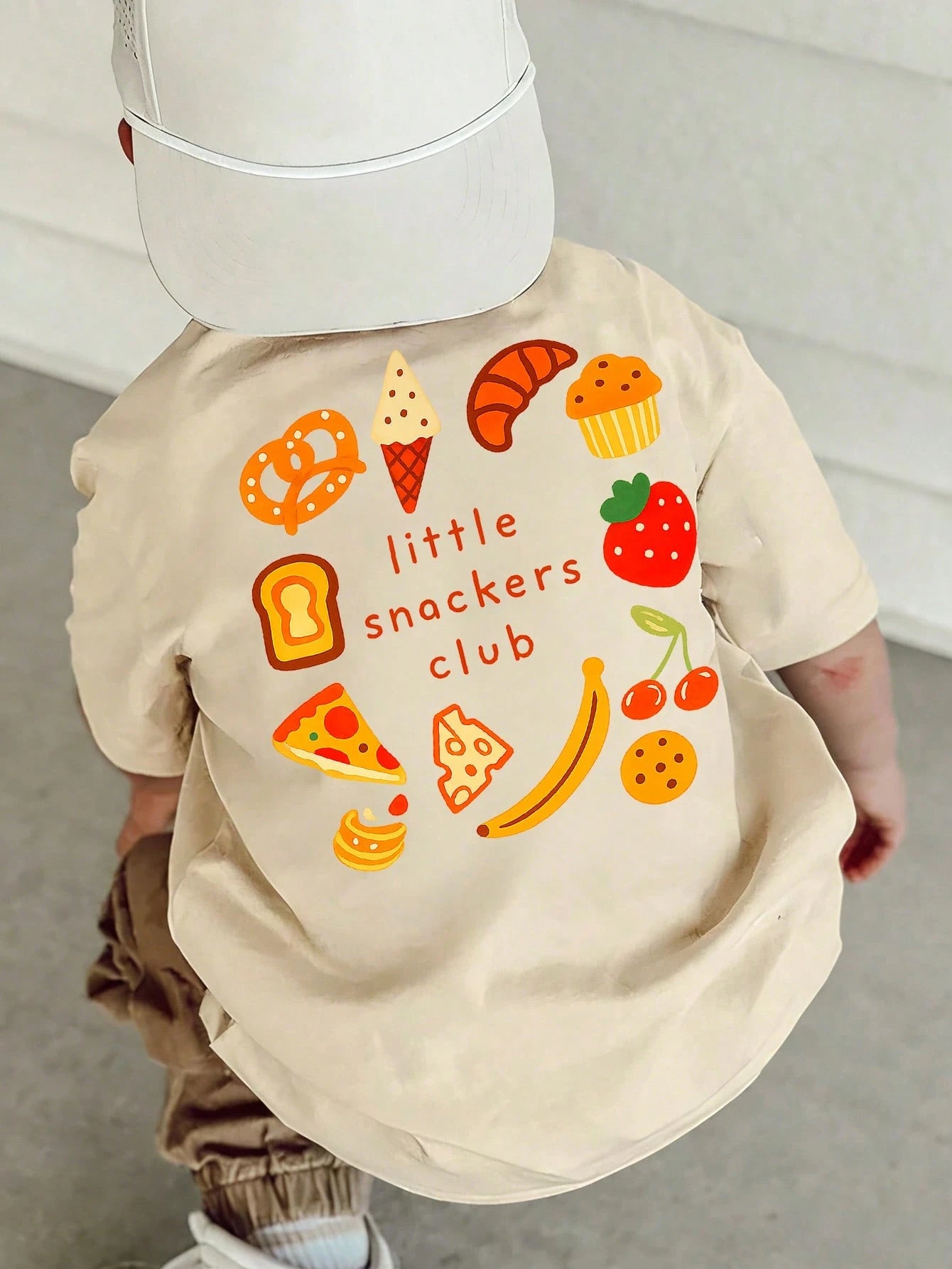 1pc Baby Boy Creative Cartoon Decorative Pattern Letter Slogan Print Basic Round Neck Short Sleeve T-Shirt, Baby Boy Casual Fashion