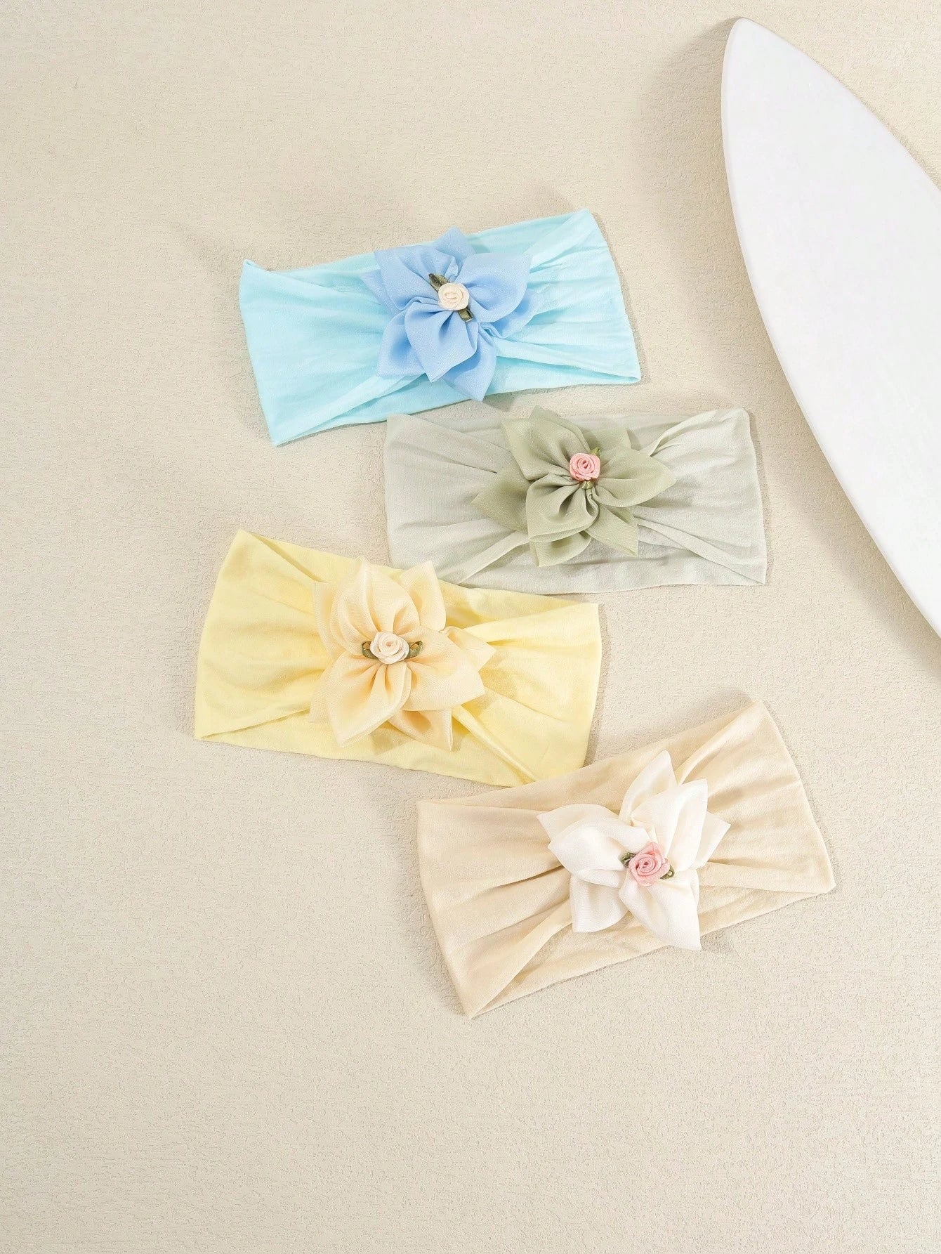 1pc Baby Princess Style Chiffon 3D Flower Headband, Sweet Flower Center Baby Headband, Soft And Comfortable Baby Hair Accessory, Suitable For Daily Wear, Photoshoots And Outdoor Activities