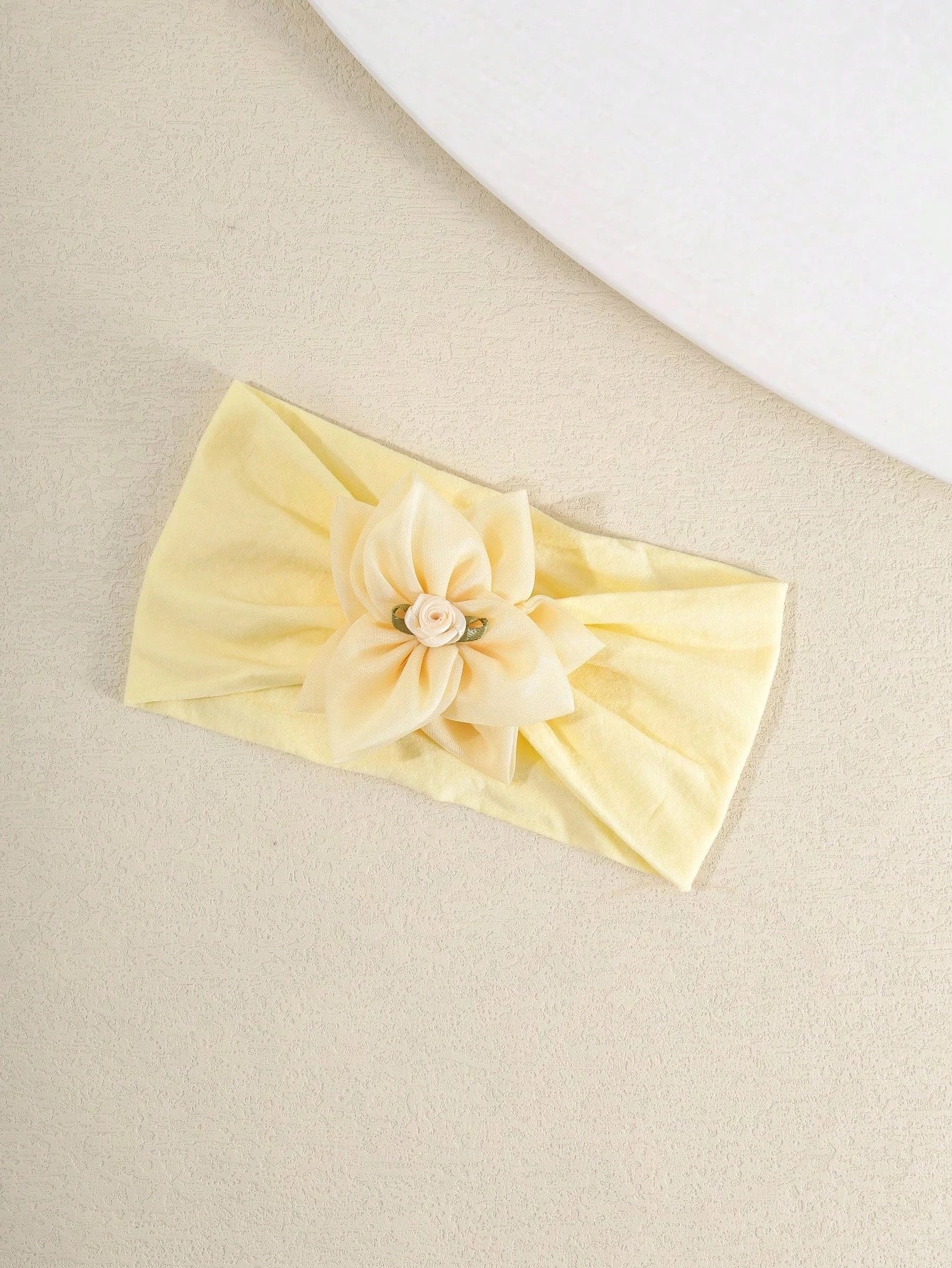 1pc Baby Princess Style Chiffon 3D Flower Headband, Sweet Flower Center Baby Headband, Soft And Comfortable Baby Hair Accessory, Suitable For Daily Wear, Photoshoots And Outdoor Activities
