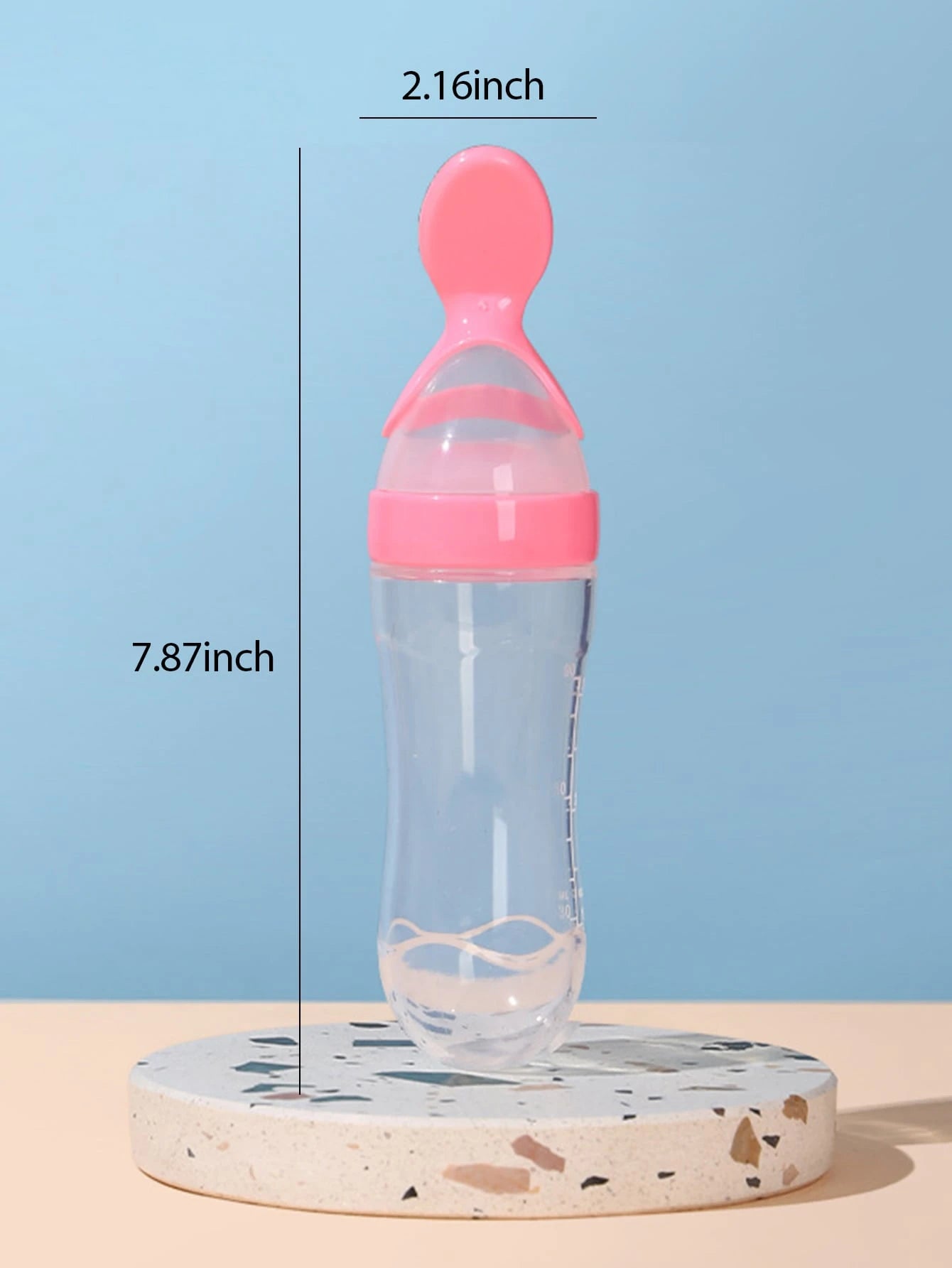 1pc Baby Rice Paste Spoon, Bottle-Shaped Infant Squeeze Spoon, Feeding Auxiliary Food Bottle, Newborn Rice Paste Bottle, Silicone Feeding Tool, Baby Eating Rice Noodle Soft Spoon, Milk-Feeding Godsend