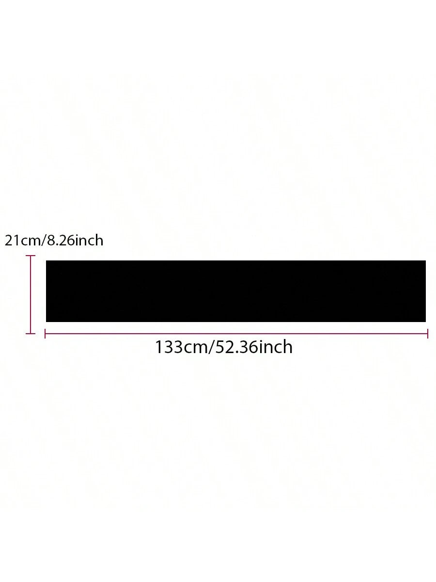 1pc Black Matte Windshield Sunshade Sticker, Anti-Glare Car Rear Window Sun Visor Film, Racing Style Decal