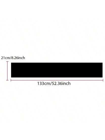 1pc Black Matte Windshield Sunshade Sticker, Anti-Glare Car Rear Window Sun Visor Film, Racing Style Decal