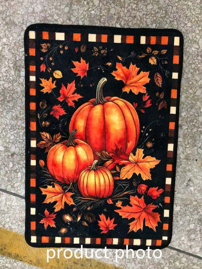 1pc Black Pumpkin Runner Rug, Hallway Carpet, Area Rug, Home Decor, Living Room Carpet, Room Decoration, Washable Rug, Halloween Gift