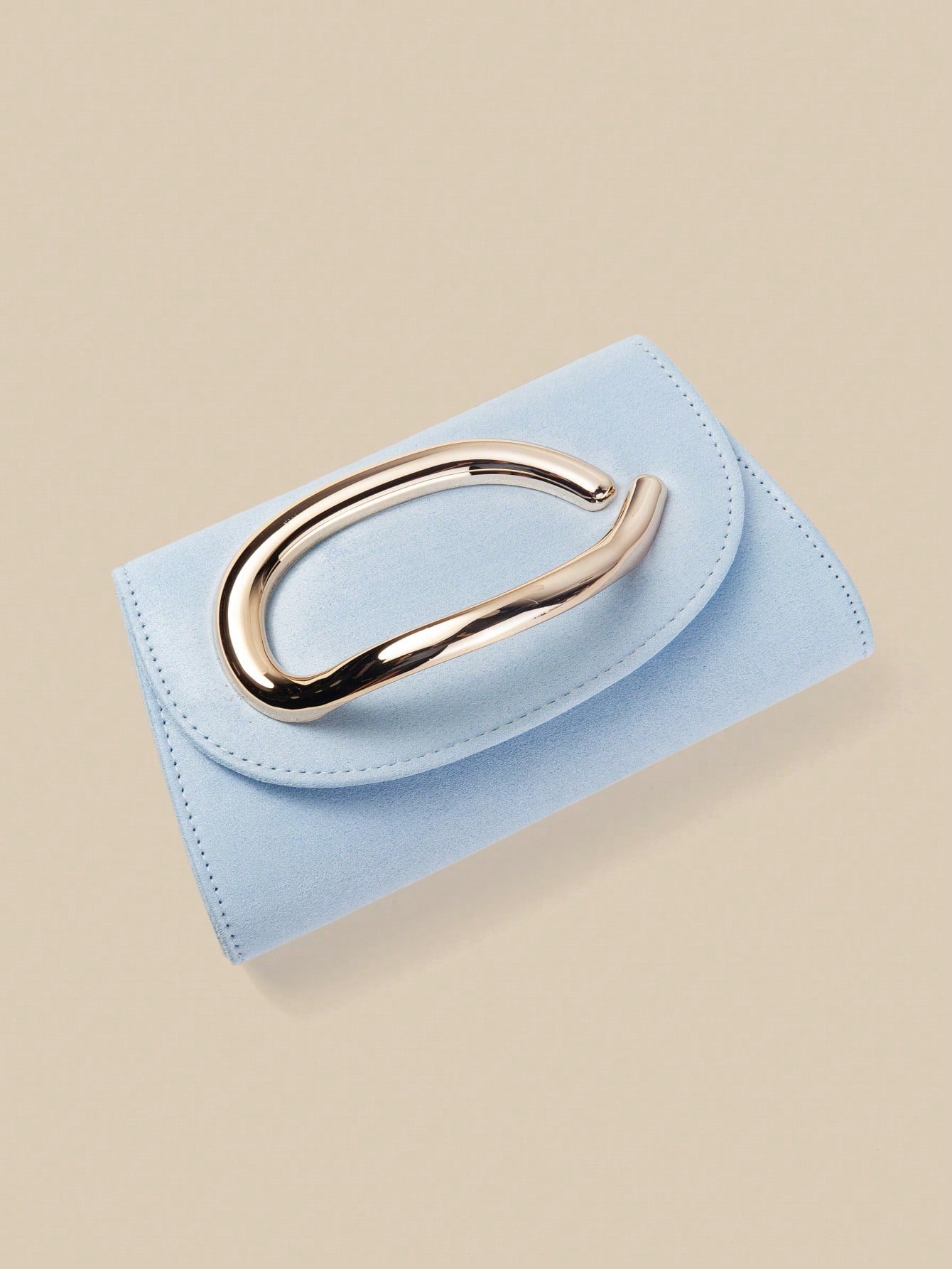 1pc Blue Premium Velvet Fabric Flap Clutch Bag For Women With Gold Decorative Handle, Blending Fashion And Elegance, Clutch/Handbag/Shoulder Bag/Crossbody Bag, Suitable For Weddings/Parties/Balls/Even