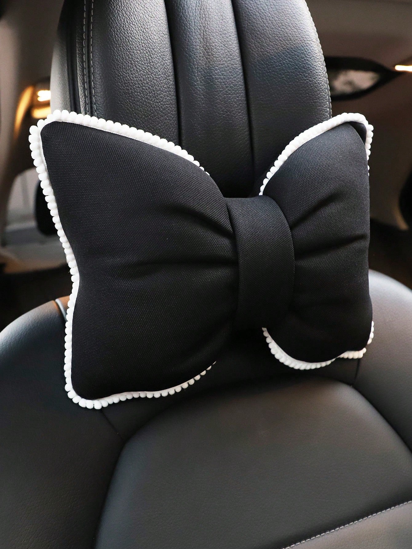 1pc Bow Design Car Neck Pillow, Car Accessories Women