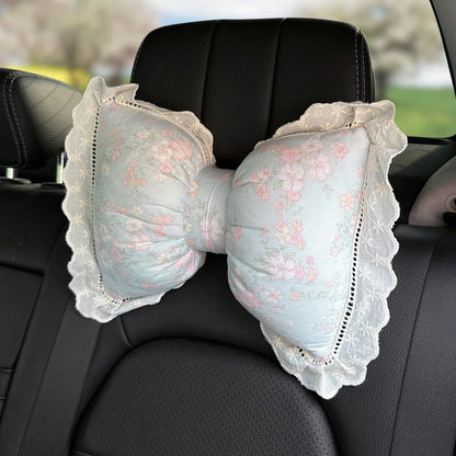 1pc Bow Design Car Neck Pillow, Car Accessories Women