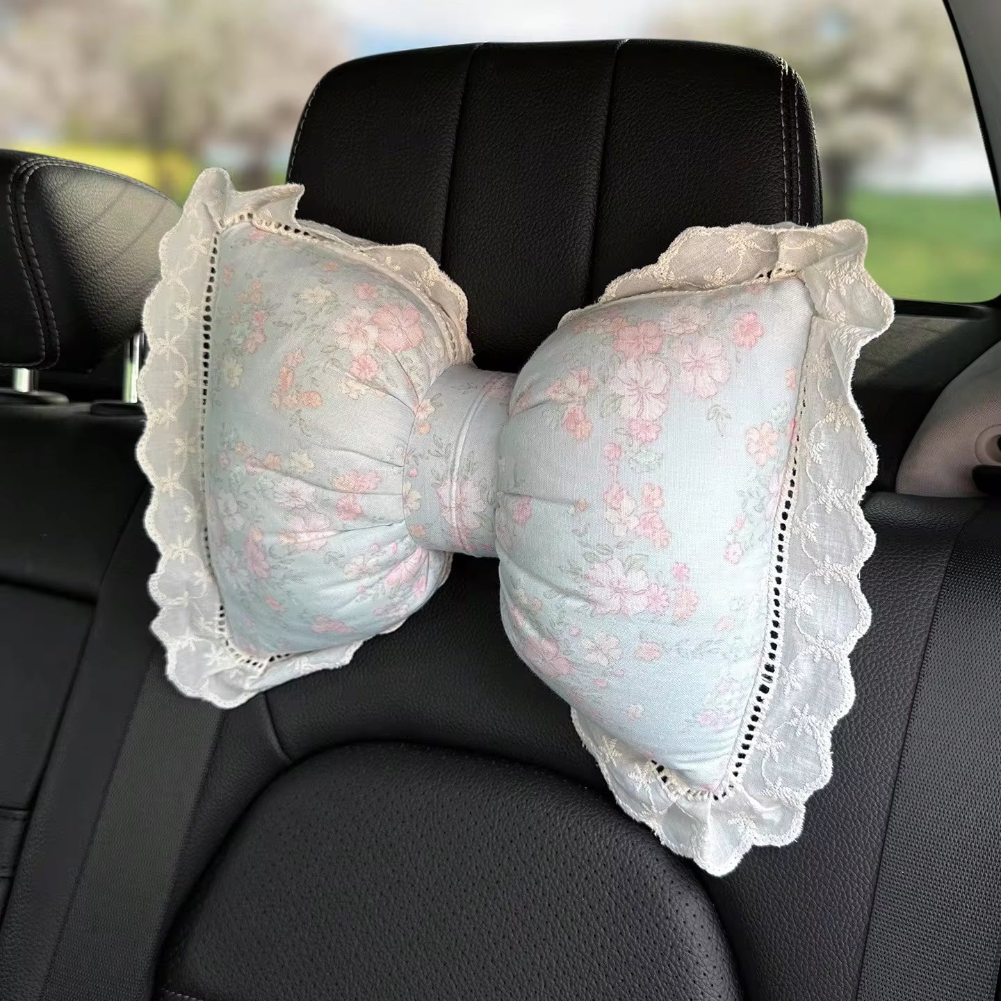 1pc Bow Design Car Neck Pillow, Car Accessories Women